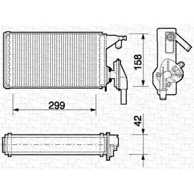 Imagem de MAGNETI MARELLI 350218063000 Radiador Quente IVECO: DAILY 2 Kasten/Kombi