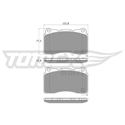 Imagem de TOMEX brakes TX 17 96 Jogo de pastilhas para travão disco Eixo dianteiro com avisador sonoro desgaste OPEL: Insignia A Sports Tourer