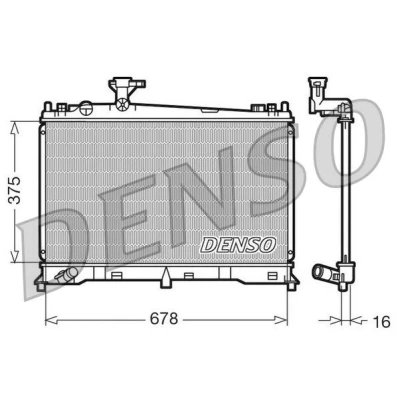 Imagem de DENSO DRM44010 Radiador, arrefecimento do motor Alumínio 678 375 16 MAZDA: 6 SW, Hatchback