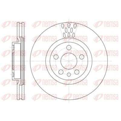Imagem de REMSA Disco de travão CITROËN: Jumpy I Van, II PEUGEOT: Expert FIAT: Scudo Van Eixo dianteiro 281, 281mm 26mm 5 ventilado 6305.11