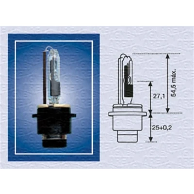 Imagem de MAGNETI MARELLI 002542100000 Lâmpada, farol de longo alcance D2R 85V 35W P32d 3 Xenon MERCEDES BENZ: Classe C T modell, Sedan