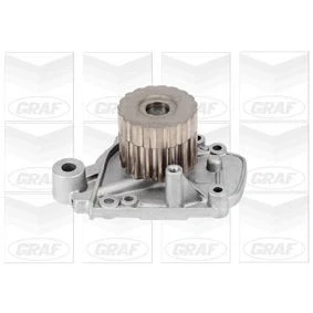 Imagem de GRAF PA669 Bomba de água 19 com junta mecânico Chapa aço 56,5 para accionamento da correia dentada HONDA: CIVIC 7 Hatchback, 6 Fastback