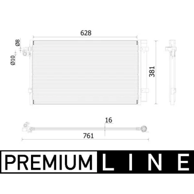 Imagem de Condensador, ar condicionado MAHLE ORIGINAL AC 99 000P