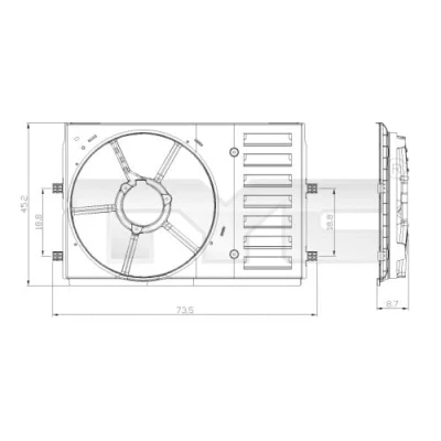 Imagem de TYC 837 0035 1 Suporte, ventilador de radiador