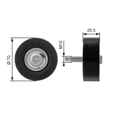 Imagem de GATES FleetRunner Micro V Kit T36200 Polia de Desvio FORD: Focus Mk1 Hatchback, Carrinha