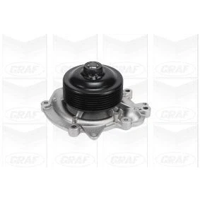 Imagem de GRAF PA992 Bomba de água com junta mecânico Chapa aço 88,5 para accionamento da correia trapezoidal estriada MERCEDES BENZ: Classe E Sedan