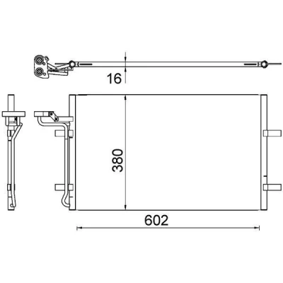 Imagem de MAHLE ORIGINAL AC 725 000S Condensador sem secador 587, 602 VOLVO: C30, S40 II, V50