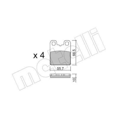 Imagem de METELLI 22 1326 0 Jogo de pastilhas para travão disco excl. contacto aviso desgaste ALFA ROMEO: Giulia Sedan, Stelvio, MASERATI: GHIBLI 3