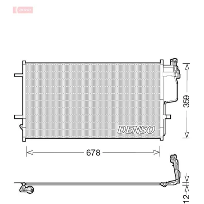 Imagem de DENSO DCN44010 Condensador com secador 646x366.6x12 R134a 646mm