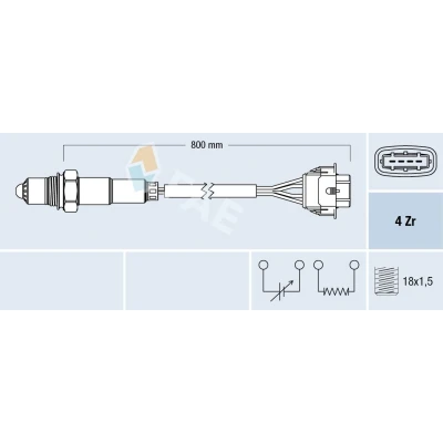 Imagem de FAE 77247 Sonda lambda OPEL: Astra G Caravan, Corsa C Hatchback, Zafira A