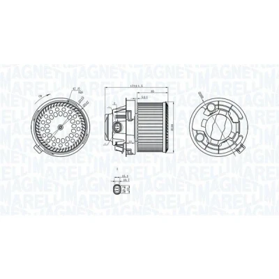 Imagem de MAGNETI MARELLI 069412258010 Motor eléctrico, ventilador do habitáculo 12V
