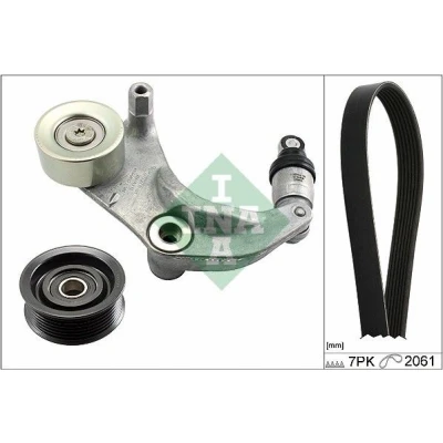 Imagem de INA 529 0153 10 Jogo de correias trapezoidais estriadas Verificar a rotação livre do alternador e, event., substit. HONDA: CIVIC 8 Hatchback