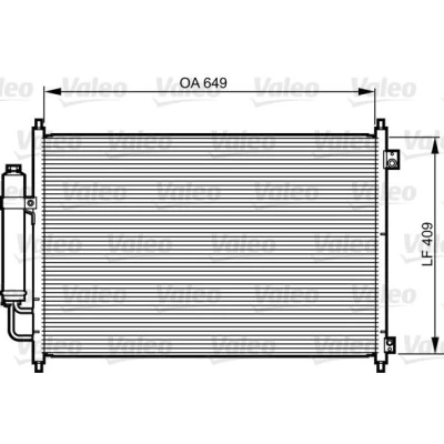 Imagem de VALEO 814231 Condensador com secador 15mm 10mm Alumínio 409mm R134a