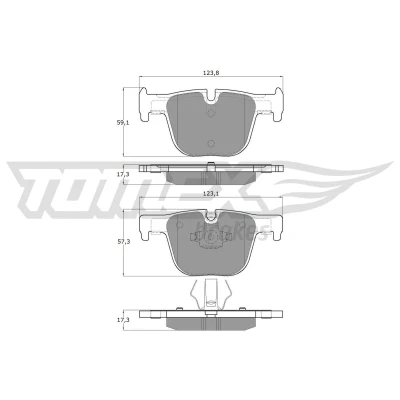 Imagem de TOMEX brakes TX 19 29 Jogo de pastilhas para travão disco Eixo traseiro preparado indicador aviso desgaste BMW: 3 Touring, 4 Gran Coupe