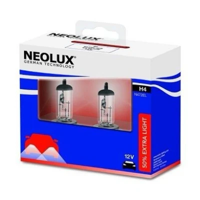 Imagem de Lâmpada de halogéneo NEOLUX H4 Extra Light + 50% 12V/60/55W, 2 Peça