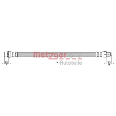 Imagem de METZGER 4110227 Mangueira de Travão 422 CITROËN: Berlingo II Van, C4 Picasso 1