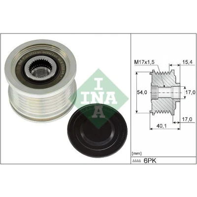 Imagem de INA 535 0317 10 Polia Roda Livre do Alternador Ferramenta especial necessária para a montagem CITROËN: Jumper II Van