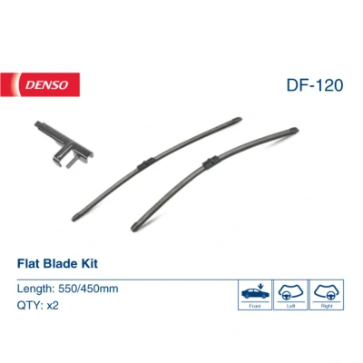 Imagem de Escova do limpa vidros Denso DF 120 plana OPEL: Astra H Caravan, GTC, Hatchback, MERCEDES BENZ: GLK