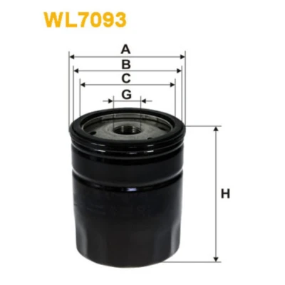 Imagem de WIX FILTERS WL7093 Filtro de óleo 3/4 16 UNF aparafusado FORD: Fiesta 3, 4, Mk4 Van, MAZDA: 121 III Hatchback