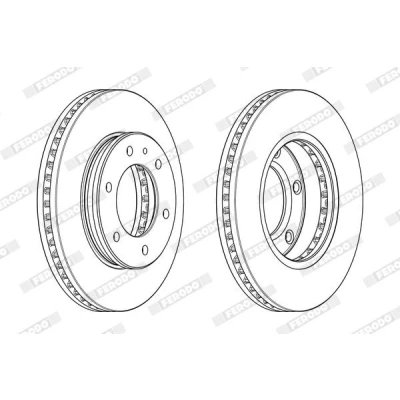 Imagem de FERODO PREMIER DDF2462C 1 Disco de travão 301,5 32 6 139,7 ventilado revestido sem acessórios FORD: Ranger Mk3