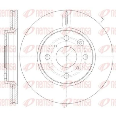 Imagem de REMSA 61003.10 Disco de travão Eixo dianteiro 247, 247 20 4 ventilado CITROËN: C1 I, II, PEUGEOT: 107 Hatchback, 108 TOYOTA: Aygo