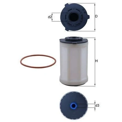 Imagem de MAHLE ORIGINAL KX 655D Filtro de Combustível Cartucho filtrante CITROËN: Jumper II Van, Minibus, PEUGEOT: Boxer Van