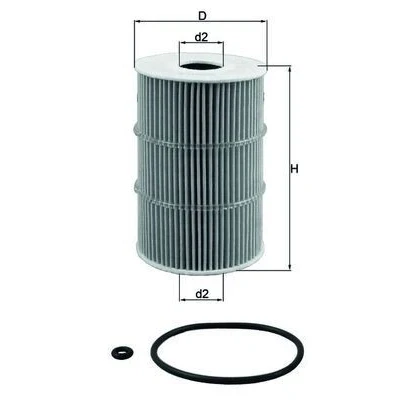 Imagem de MAHLE ORIGINAL OX 378D Filtro de óleo Cartucho filtrante