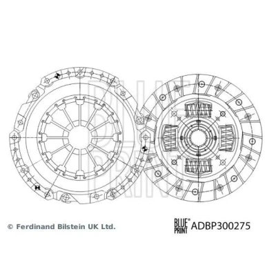 Imagem de BLUE PRINT ADBP300275 Kit de Embraiagem duas peças com massa lubrificante sintética 221mm SUZUKI: Grand Vitara II SUV (JT, TE