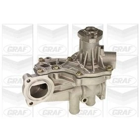 Imagem de GRAF PA579 Bomba de água com tampa, retentor mecânico Chapa aço para accionamento da correia trapezoidal estriada VOLKSWAGEN: GOLF 3, 2