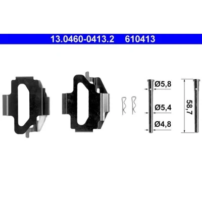Imagem de ATE 13.0460 0413.2 Kit de acessórios, pastilhas travão FORD: Escort 5