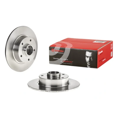 Imagem de BREMBO 08.B369.27 Disco de travão 260 8 5 cheio com jogo rolamentos roda, anel sensor do ABS RENAULT: MEGANE 3, Fluence