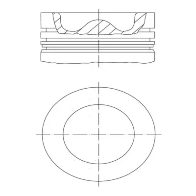Imagem de MAHLE ORIGINAL 039 PI 00127 000 Pistão 75mm com suporte de segmentos, canal refrigeração PEUGEOT: Partner III Van, 208 I Hatchback, 308 SW 2
