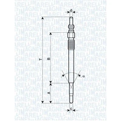 Imagem de MAGNETI MARELLI 062900029304 Vela incandescente 11V 10A M8X1 OPEL: Astra H Caravan, Hatchback, GTC, FIAT: Grande Punto Hatchback