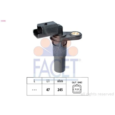 Imagem de FACET 9.0710 Sensor da velocidade de rotação, cx. vel. automática Made in Italy OE Equivalent