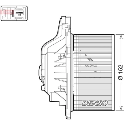 Imagem de DENSO DEA41015 Ventilador do Habitáculo para veículo com volante à esquerda