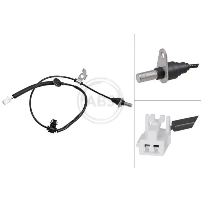 Imagem de A.B.S. 32207 Sensor de ABS activo 750mm branco MAZDA: MX 5 III (NC) 2.0, 1.8 2005 2014