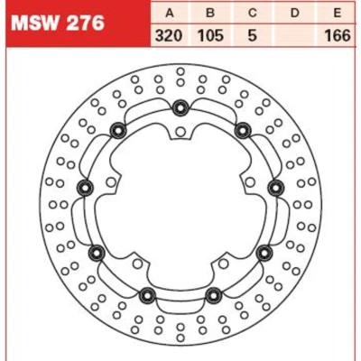 Imagem de Disco de travão TRW MSW276, 1 Peça