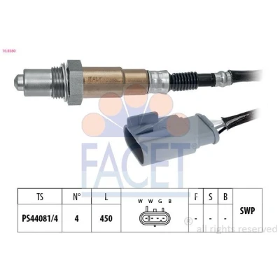 Imagem de FACET 10.8380 Sonda lambda com aquecimento, plana, Rosca pré lubrificada 4 JEEP: Renegade SUV