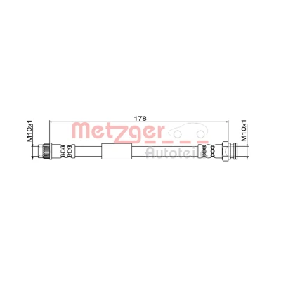 Imagem de METZGER 4111843 Mangueira de Travão Eixo traseiro esquerdo, direito 178