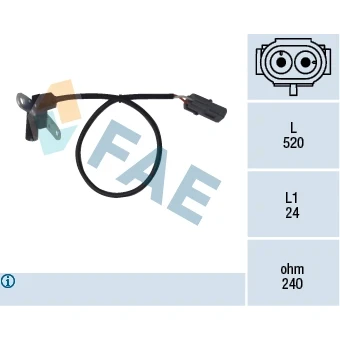 Imagem de FAE 79024 Gerador de impulsos, volante do motor