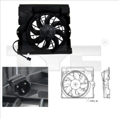 Imagem de TYC 803 0009 Ventilador de Radiador BMW: 3 Sedan, Coupe