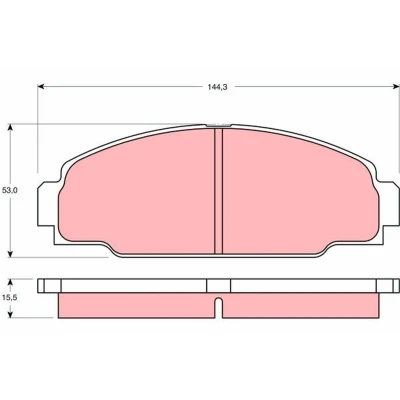 Imagem de TRW GDB3090 Jogo de pastilhas para travão disco não preparado indicador aviso desgaste TOYOTA: Dyna 150 Camião plataforma / Chassis