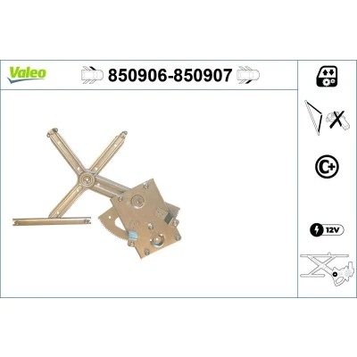 Imagem de Valeo Elevador de vidro à frente, lado esquerdo elétrico sem motor com função conforto 850906 OPEL: Vectra C CC, Sedan