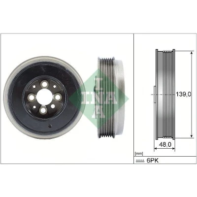 Imagem de INA 544 0065 10 Polia da Cambota 139,00 VOLKSWAGEN: Golf 4, Sharan I, Bora Variant, AUDI: A3 Hatchback, SEAT: Toledo 2 Limousine