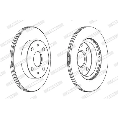 Imagem de FERODO PREMIER DDF1394C Disco de travão 234 16 4 ventilado revestido sem parafusos DAIHATSU: Sirion II, Cuore 6