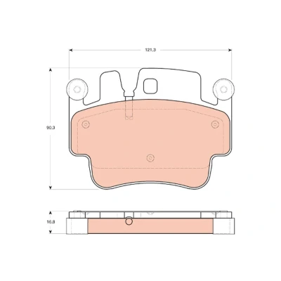 Imagem de TRW GDB1742 Jogo de pastilhas para travão disco preparado indicador aviso desgaste com pesos equilíbrio PORSCHE: Boxster, 911 Coupe