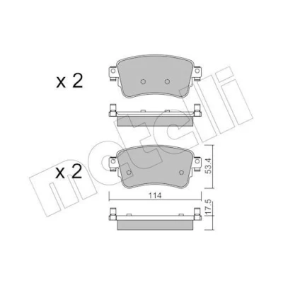 Imagem de METELLI 22 1108 0 Jogo de pastilhas para travão disco excl. contacto aviso desgaste PEUGEOT: Expert III Van, Traveller, CITROËN: Spacetourer