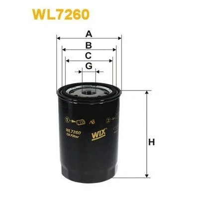 Imagem de Filtros de óleo wix filters wl7260