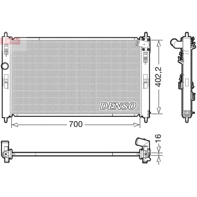 Imagem de DENSO DRM45050 Radiador, arrefecimento do motor 700 426 16 MITSUBISHI: ASX SUV