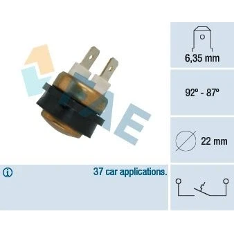 Imagem de EPS 1.850.042 Interruptor de temperatura, ventilador do radiador Made in Italy OE Equivalent
